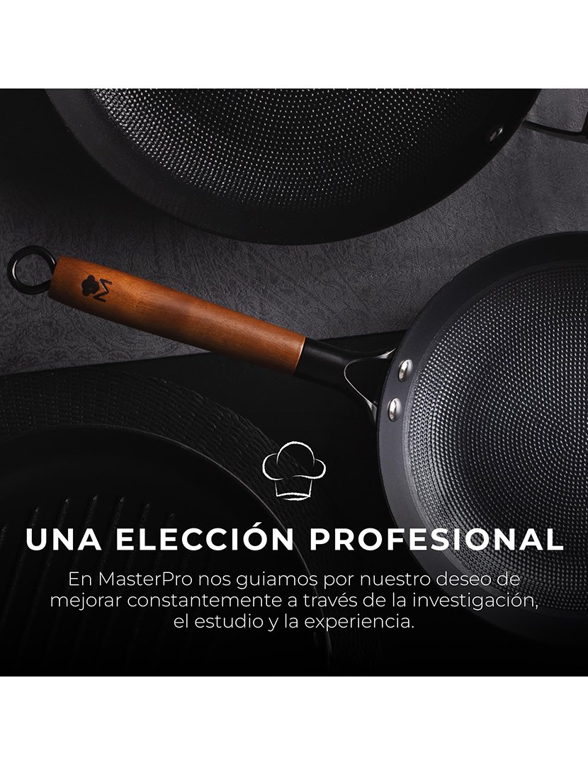 Wok MasterPro Preto 24 cm