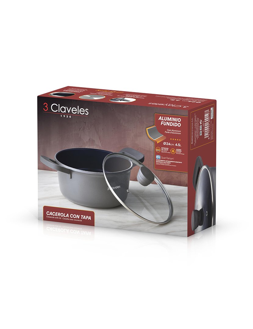 Caçarola 3Claveles 24 cm