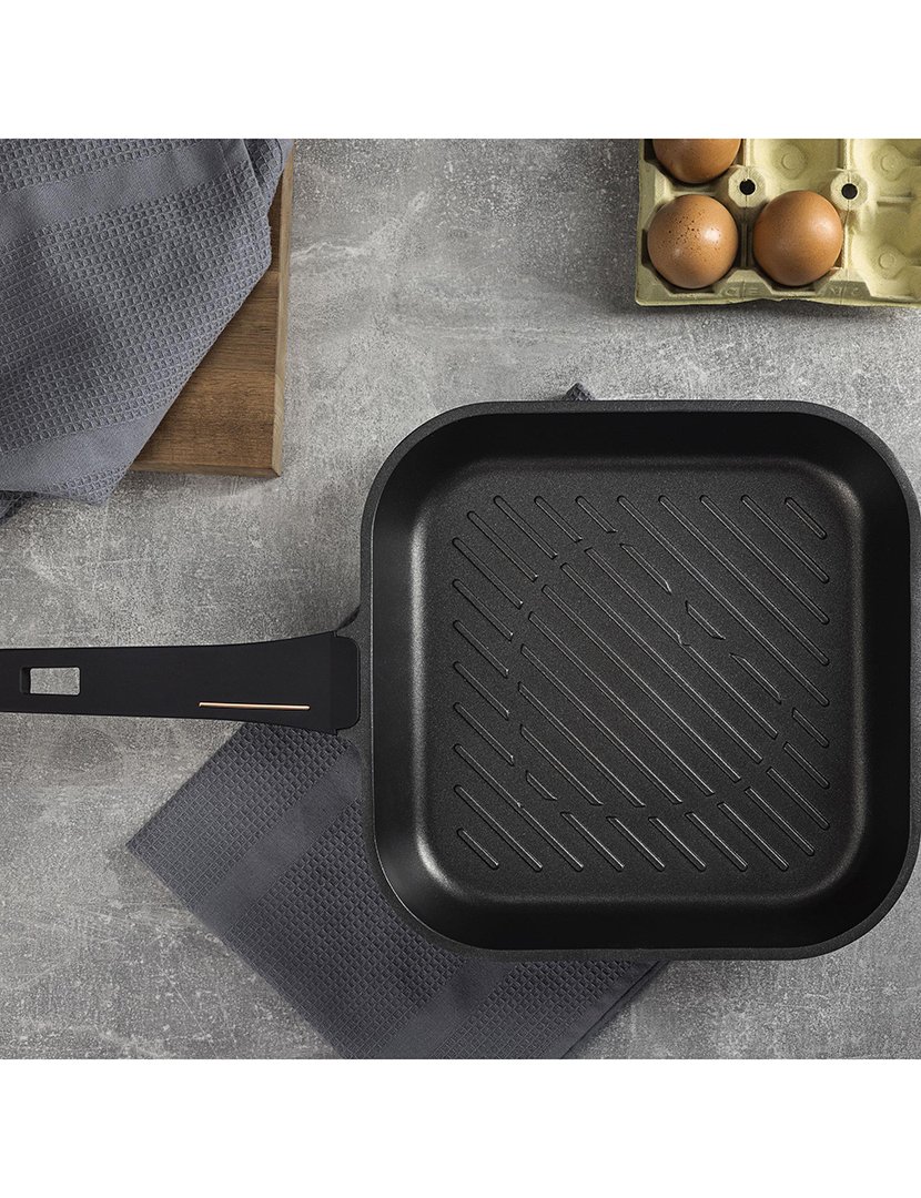 Conjunto 2 Frigideiras+Grill+Wok Copper Fundido Preto