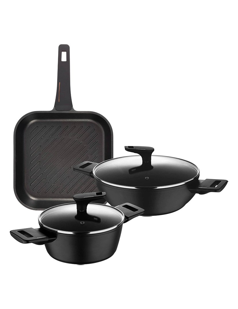 Trem Cozinha 3 Peças Copper Preto