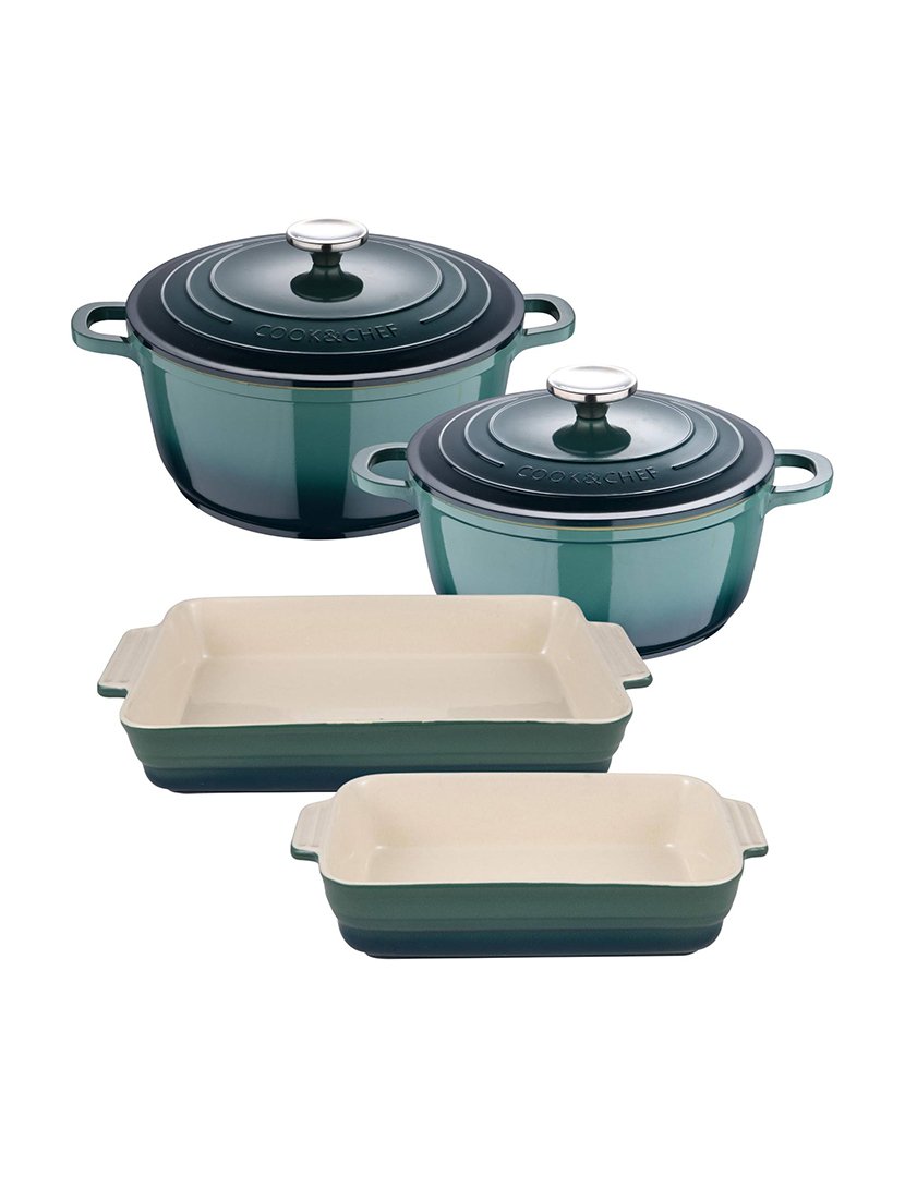 Trem Cozinha 4 Peças Excalibur Verde