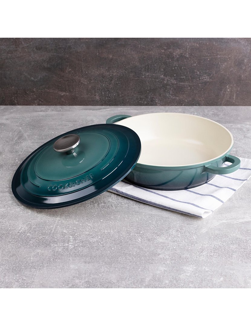 Caçarola Baixa Excalibur Verde 24 cm