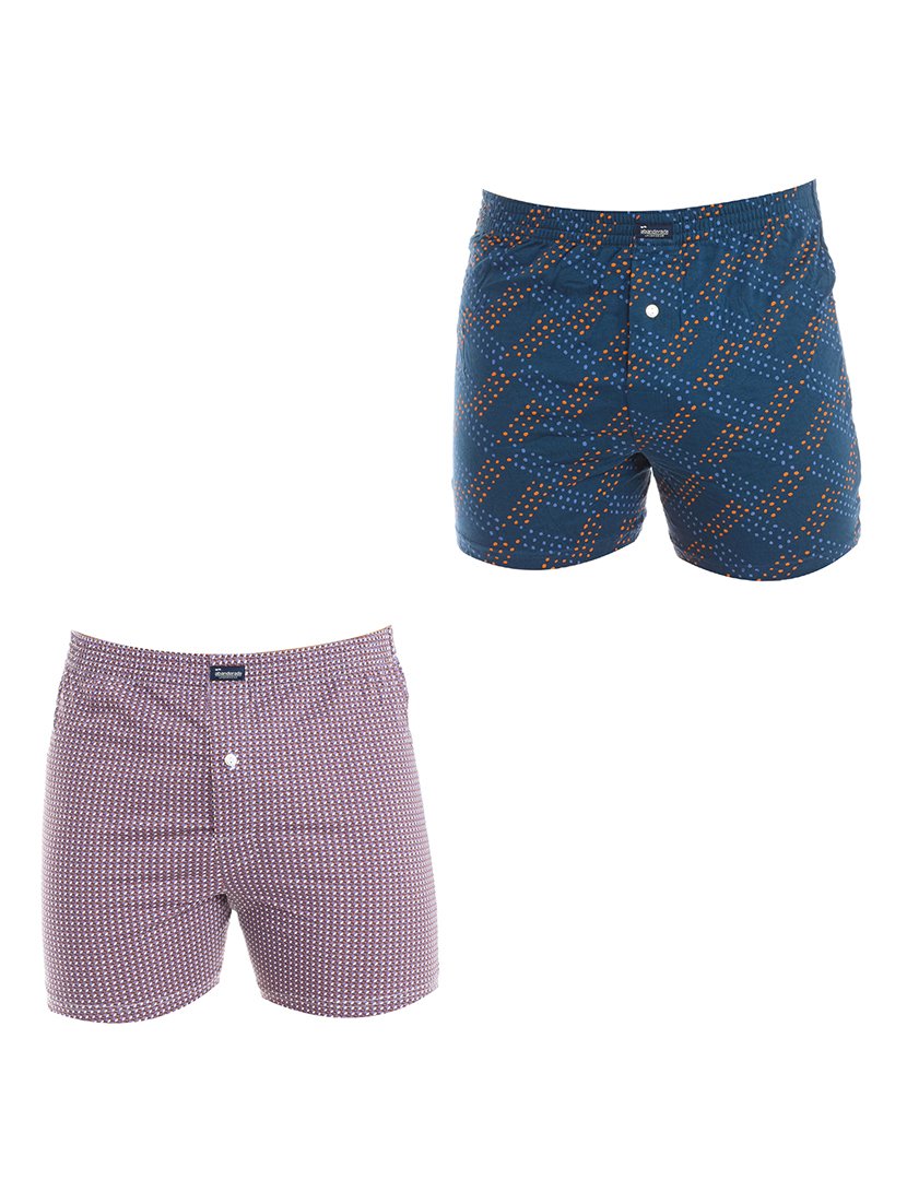 Pack 2 Boxers Azul-Castanho