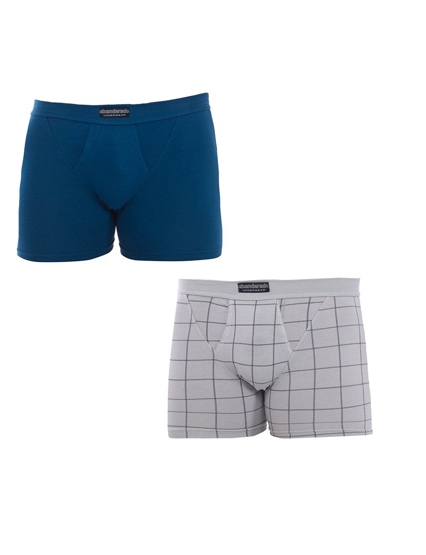 Pack 2 Boxers Azul-Cinzento