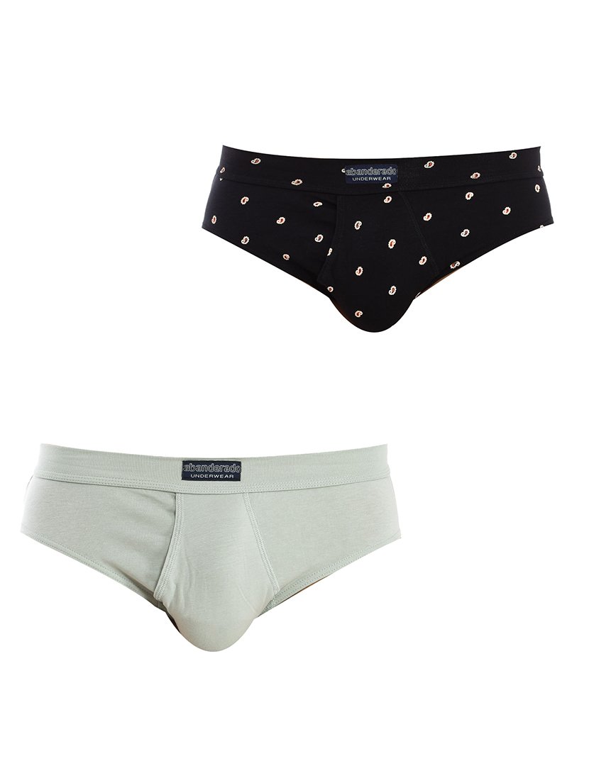 Pack 2 Slips Ocean Preto-Verde