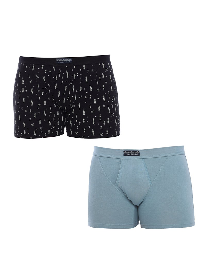 Pack 2 Boxers Preto-Azul
