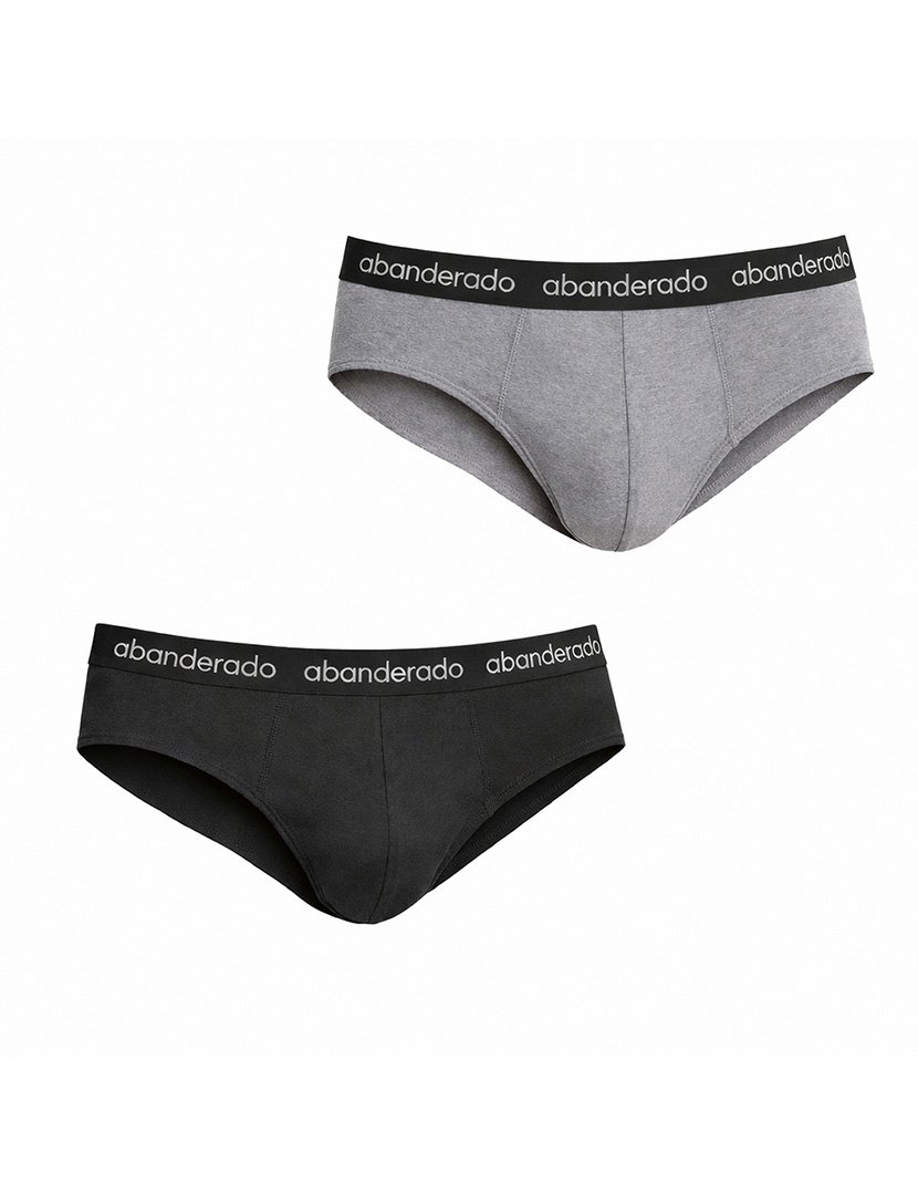 Pack 2 Slips Cinzento-Preto