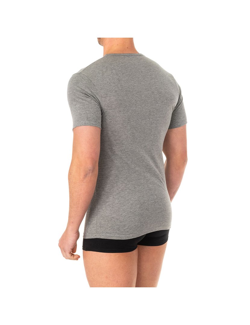 T-Shirt Interior decote em V Cinzento