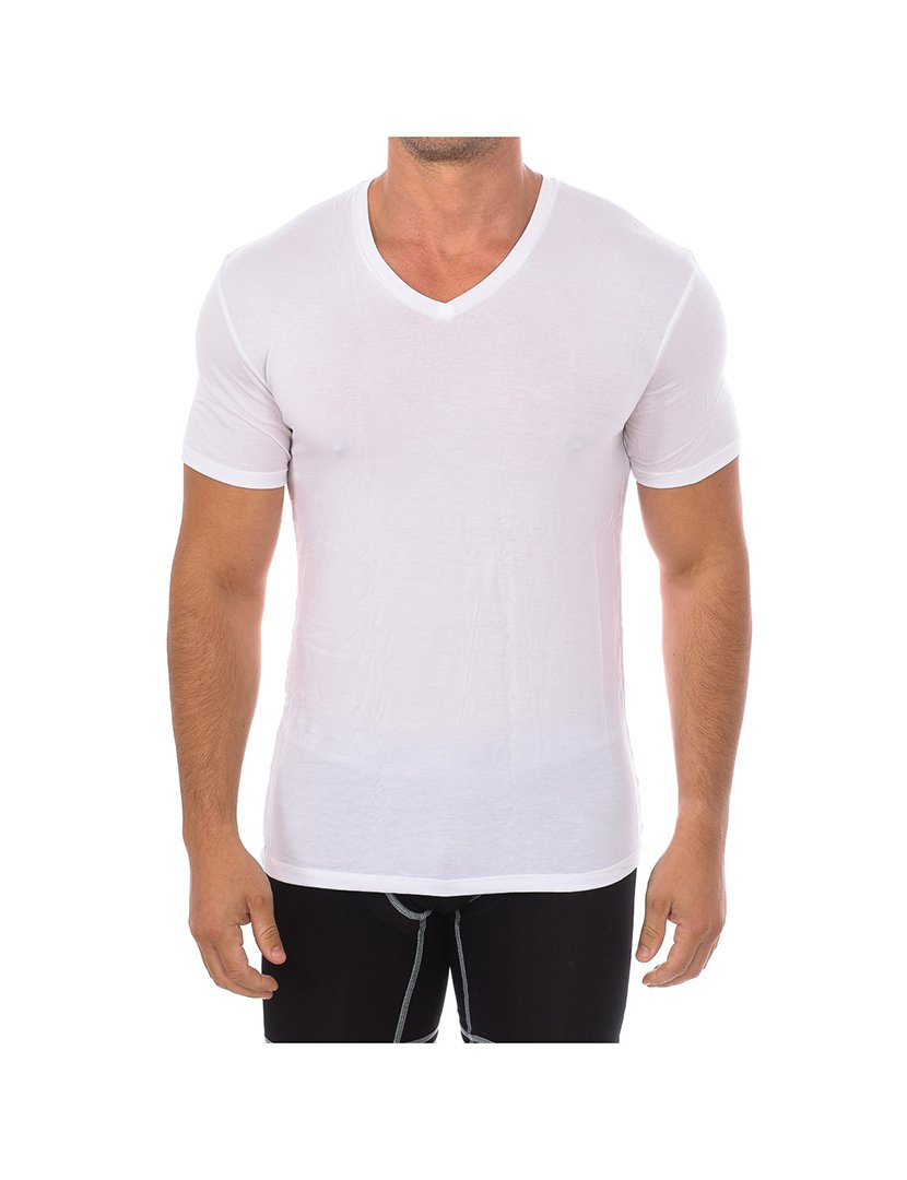 T-Shirt Interior decote em V Branco