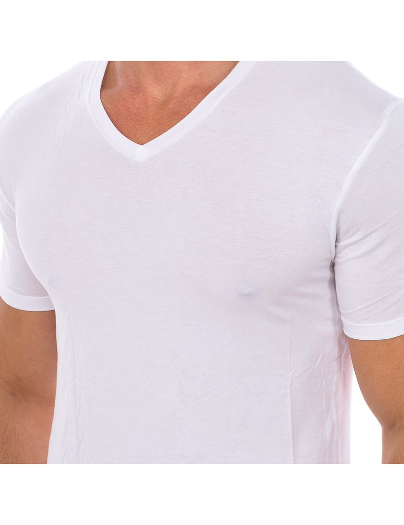 T-Shirt Interior decote em V Branco