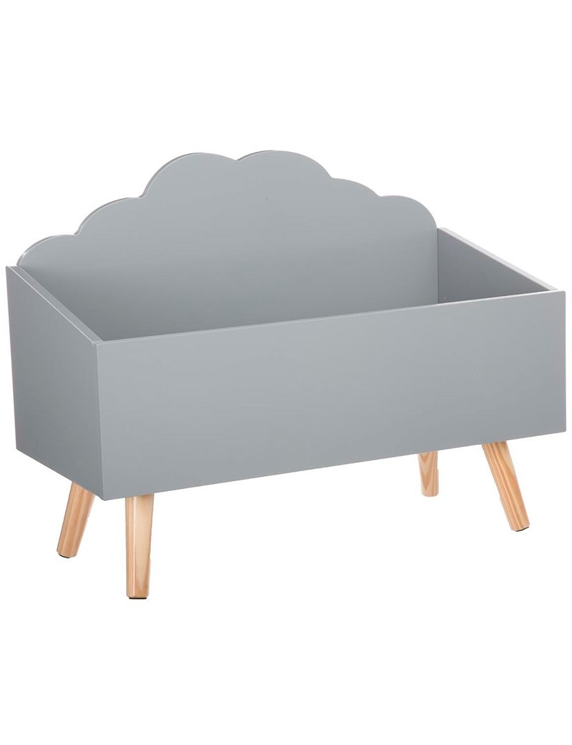 Baú em Forma de Nuvem Cinzento