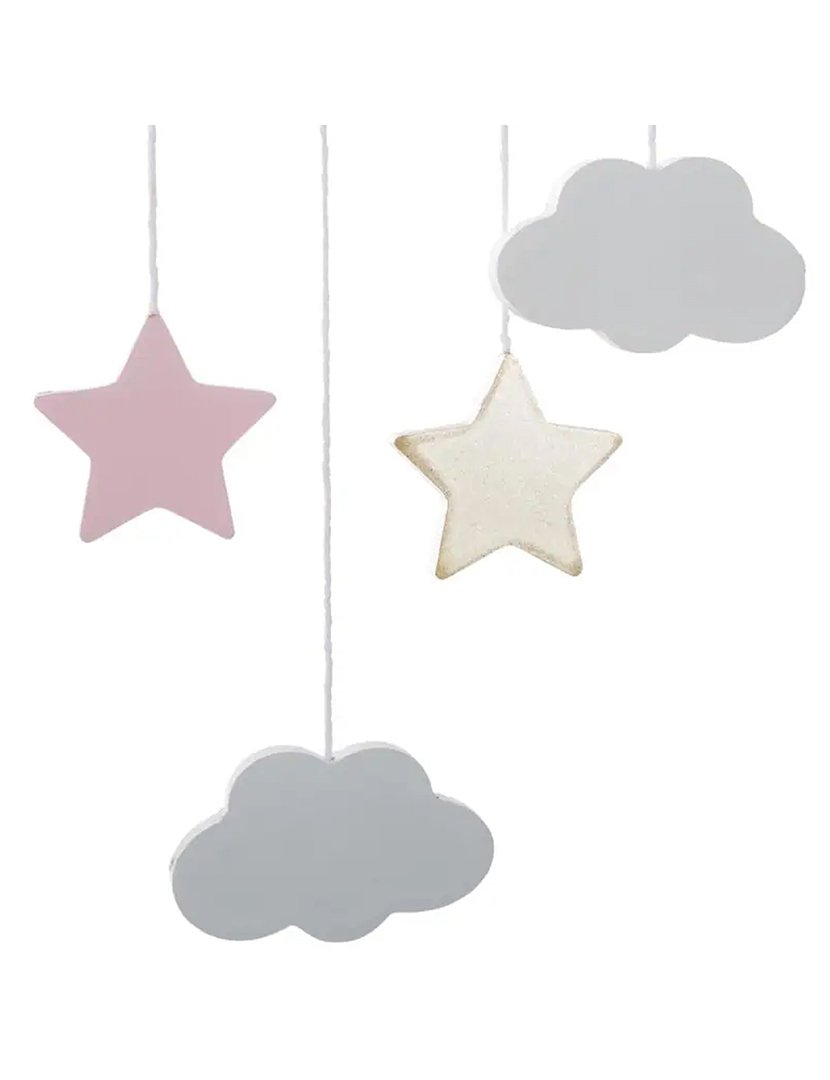 Lua Decorativa Suspensa Rosa