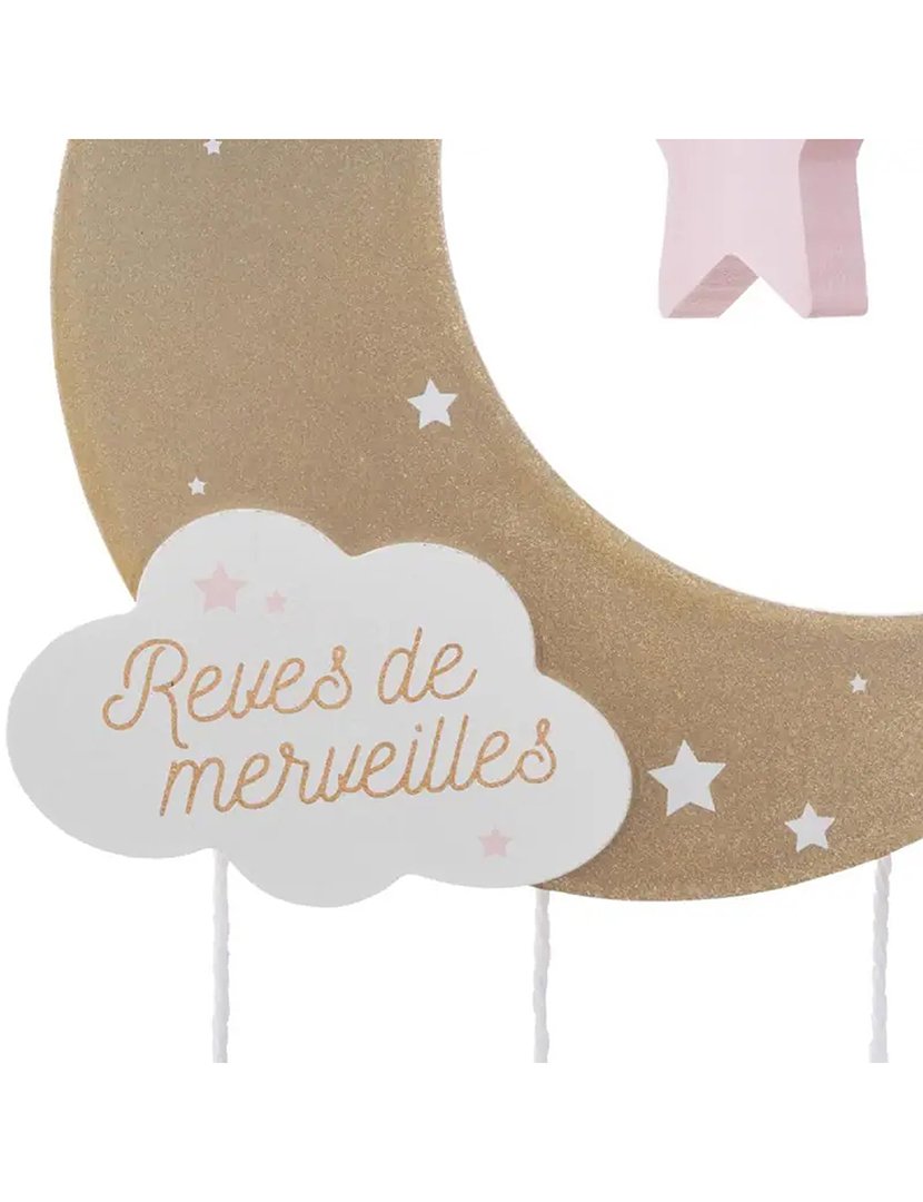 Lua Decorativa Suspensa Rosa