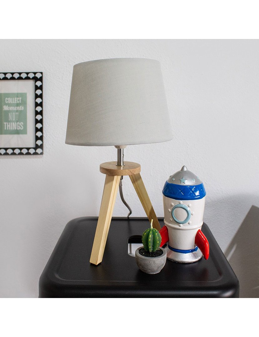 Candeeiro de Mesa Infantil Cinzento