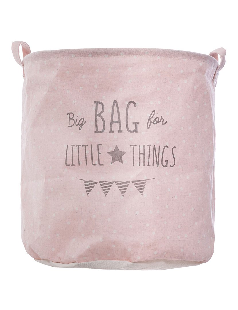 Cesto de Arrumação para Brinquedos Rosa