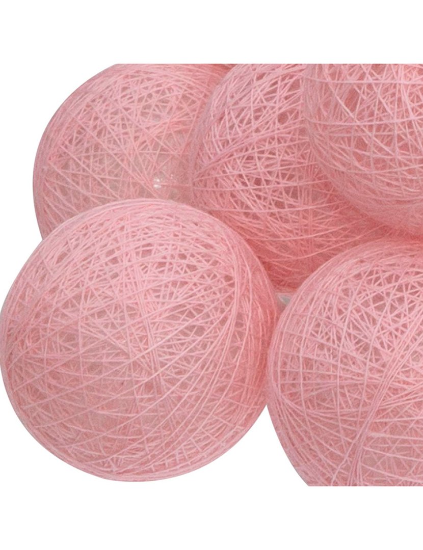 Grinalda LED com 10 Bolas Rosa