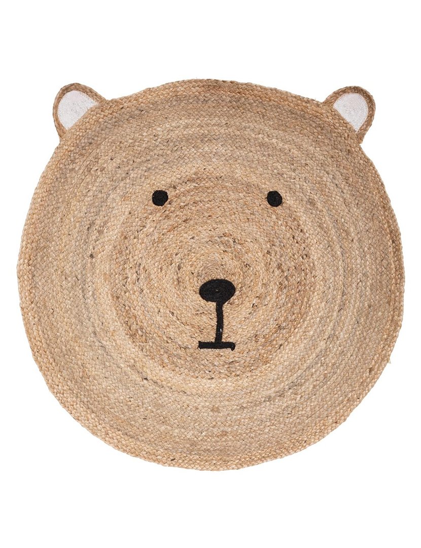 Tapete Cabeça de Urso 100cm Bege