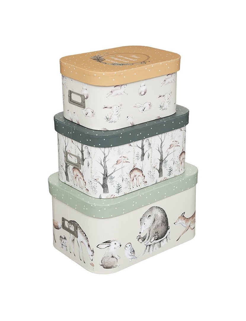 Conjunto de 3 Caixas de Armazenamento para Crianças