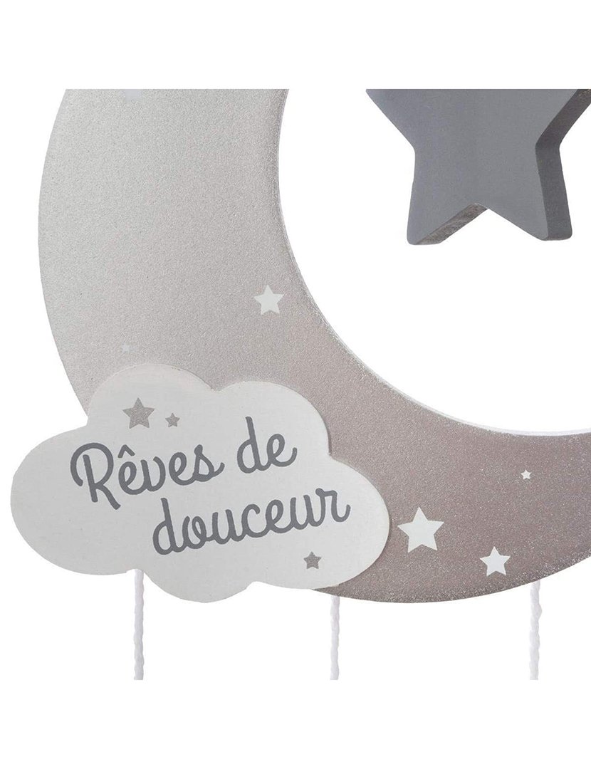 Lua Decorativa Suspensa Cinzento