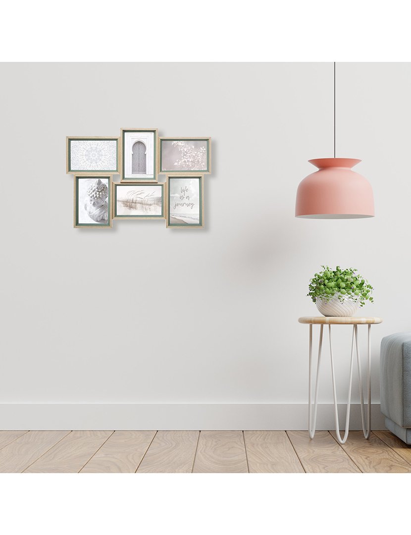 Molduras Decorativas Nature para 6 fotos Castanho