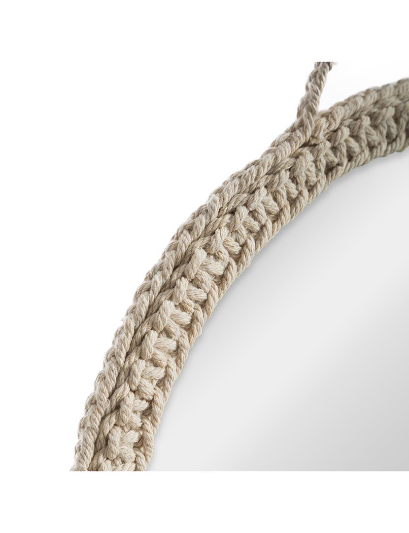 Espelho de Parede com Cordas Summer Bege