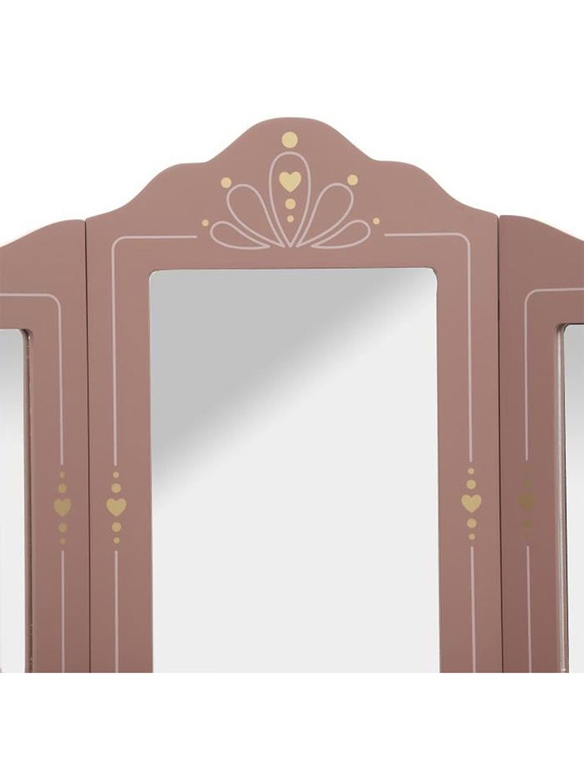 Tocador + Banco Infantil Rosa