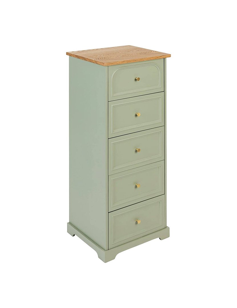 Cómoda de 5 Gavetas Verde