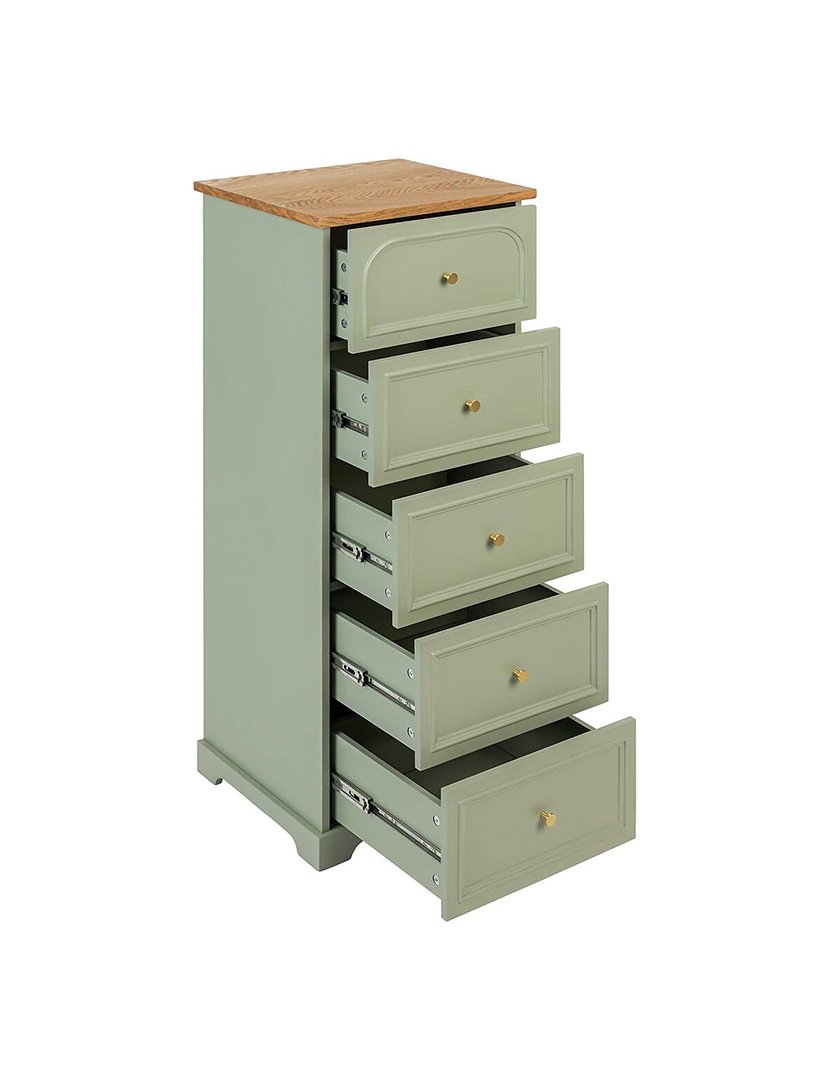 Cómoda de 5 Gavetas Verde