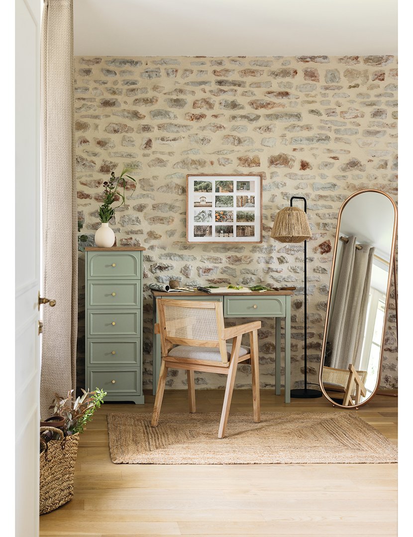 Cómoda de 5 Gavetas Verde