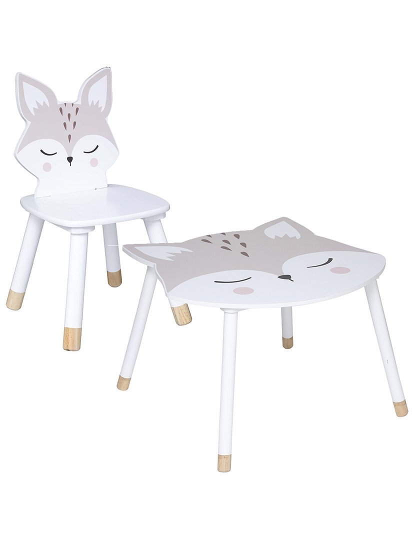Conjunto Mesa + 2 Cadeiras Infantis Raposa