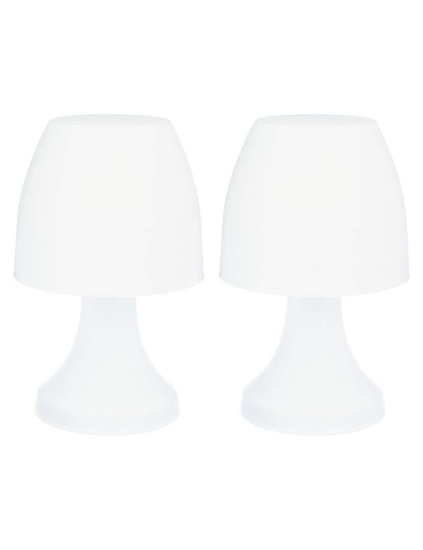 Conjunto de 2 Candeeiros LED Sem Fios Branco