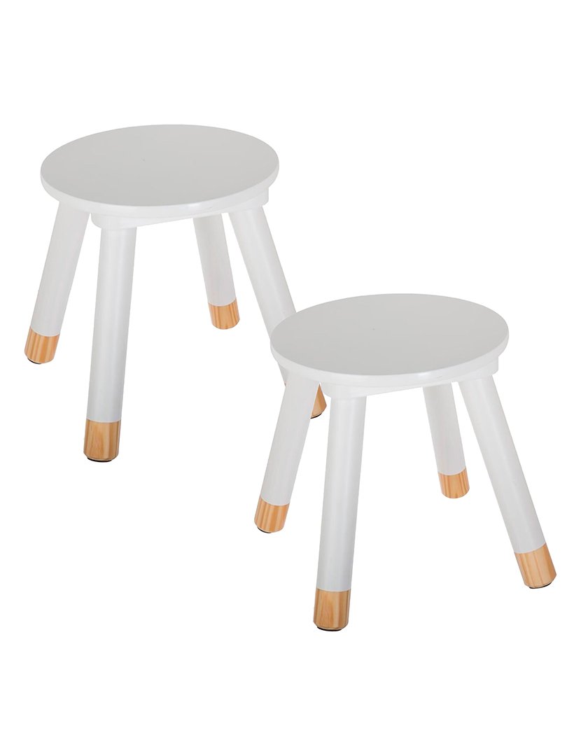 Conjunto de 2 Bancos Infantis Branco