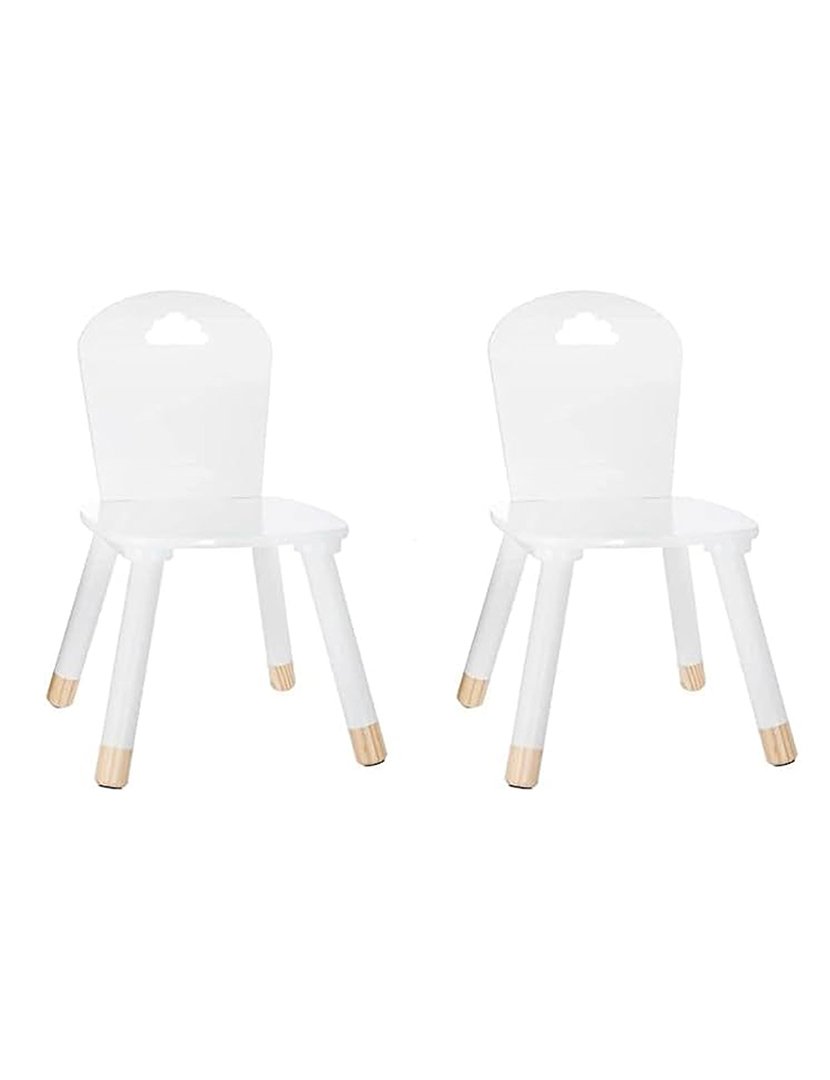 Conjunto de 2 Cadeiras Infantis Branco
