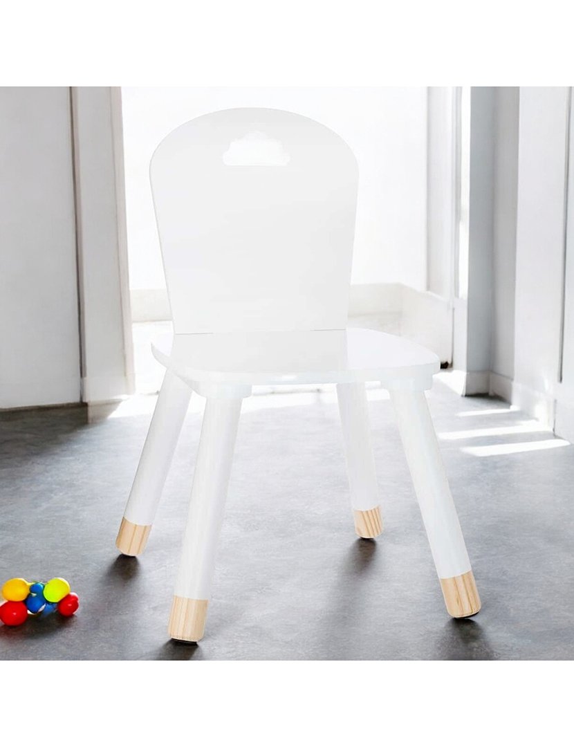 Conjunto de 2 Cadeiras Infantis Branco
