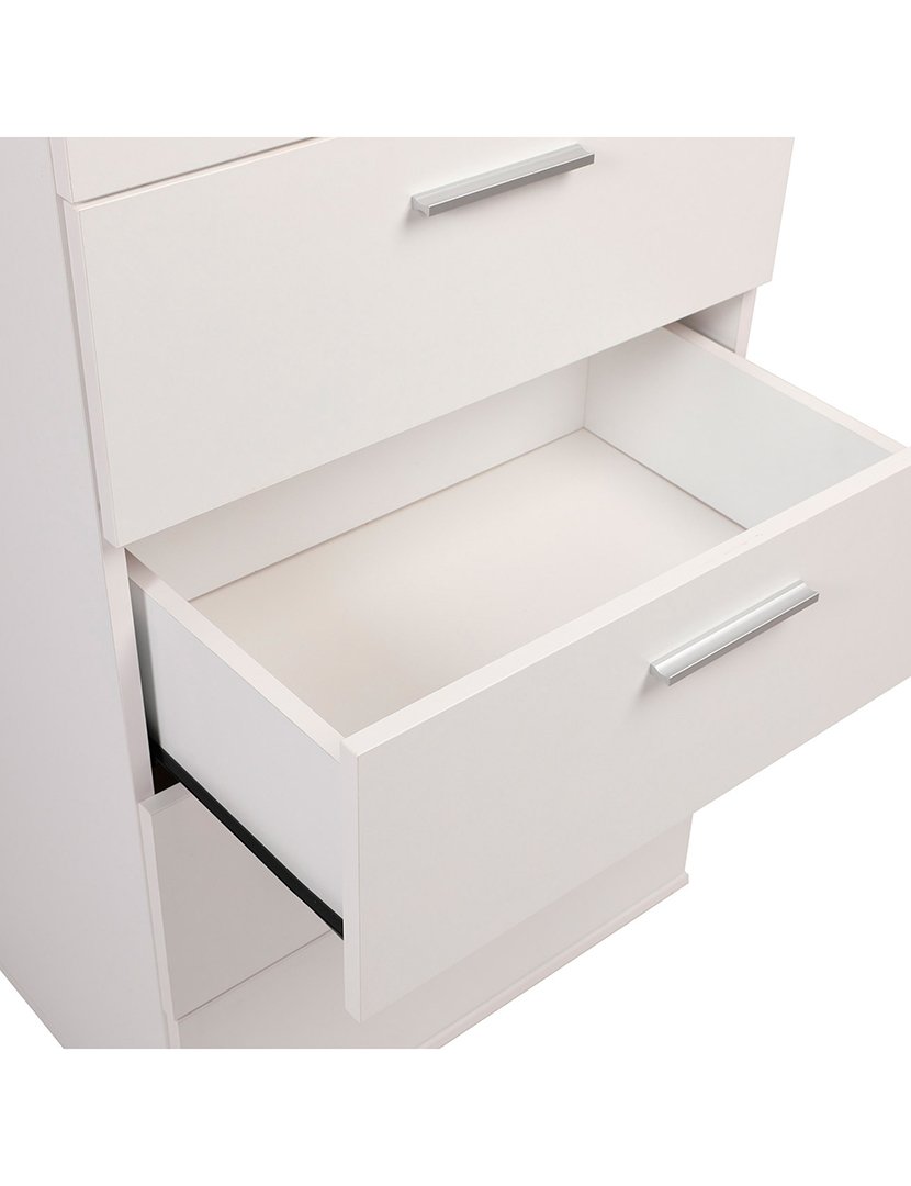 Cómoda de 5 Gavetas Branco