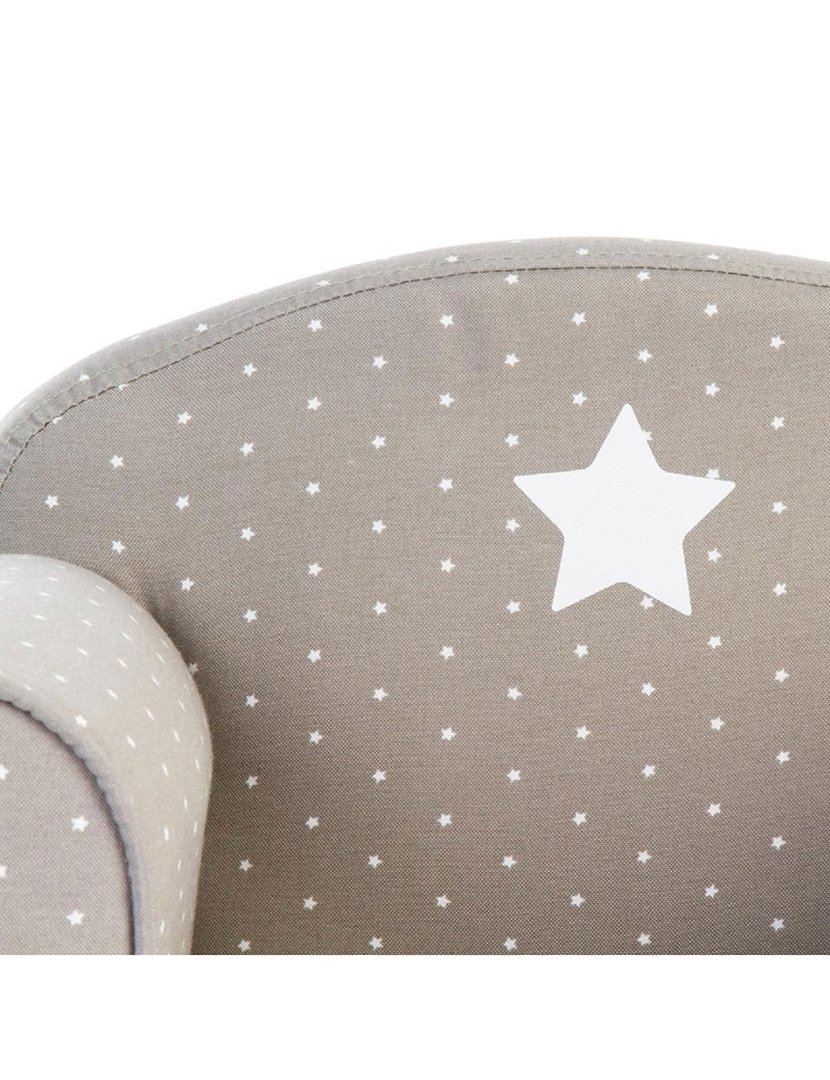 Poltrona Infantil Cinzento com Estampa Decorativa