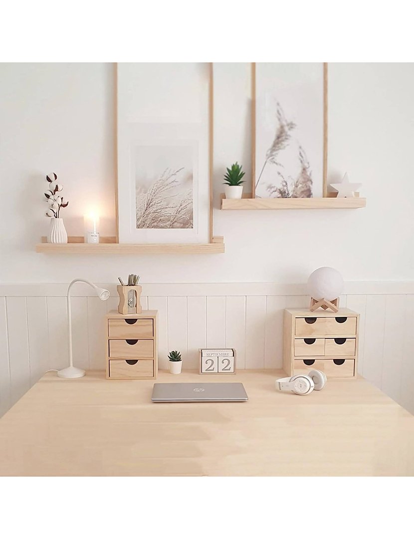 Minibloco com 3 Caixas de Madeira