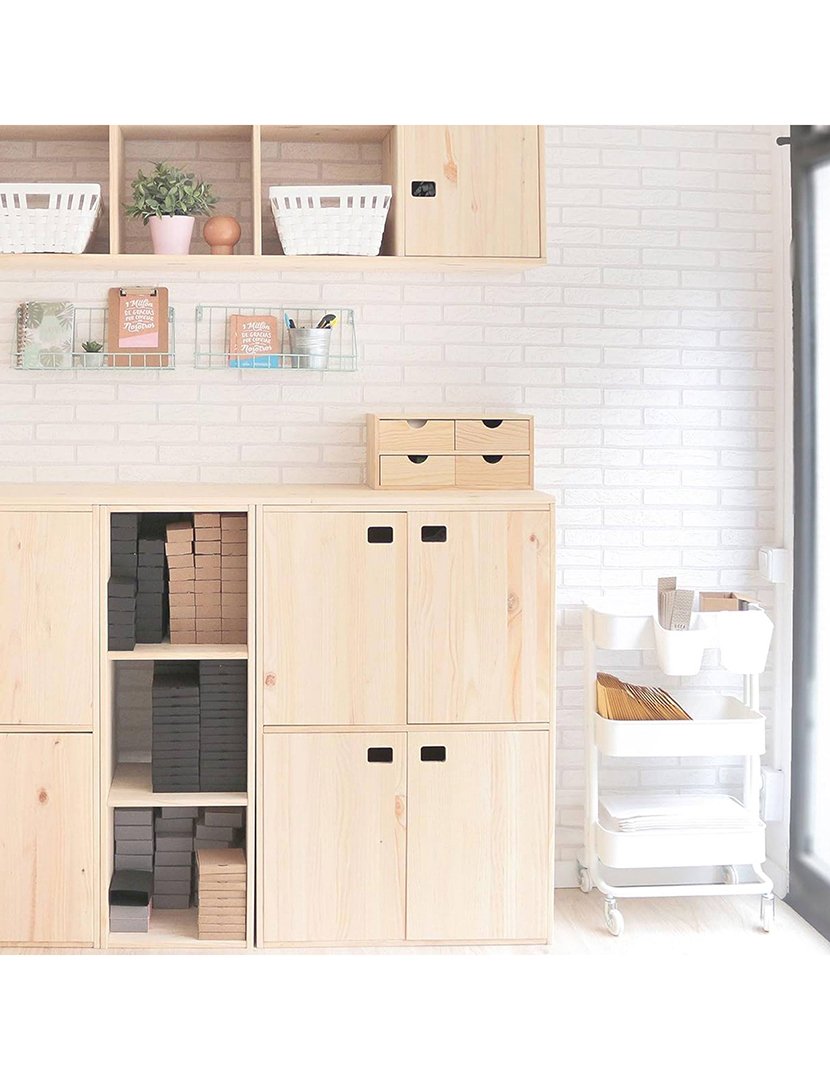 Minibloco com 4 Caixas de Madeira