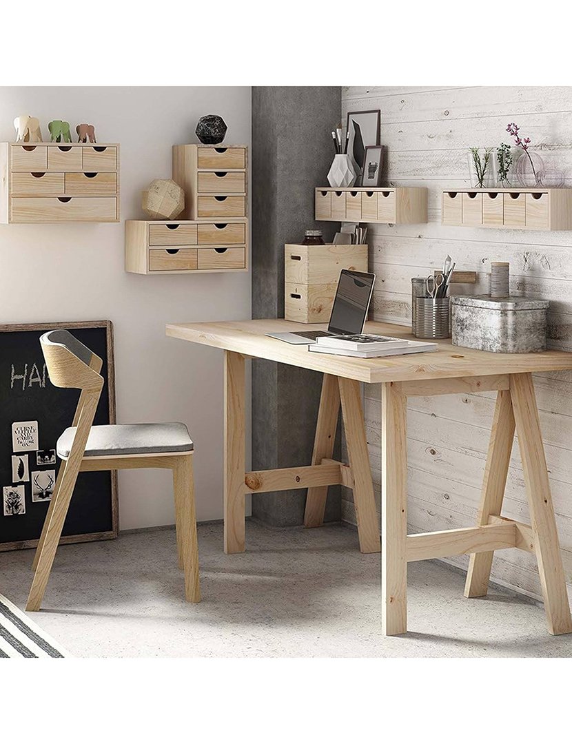 Minibloco com 4 Caixas de Madeira