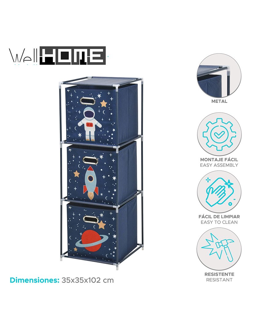 Estante de Metal com 3 prateleiras 102cm