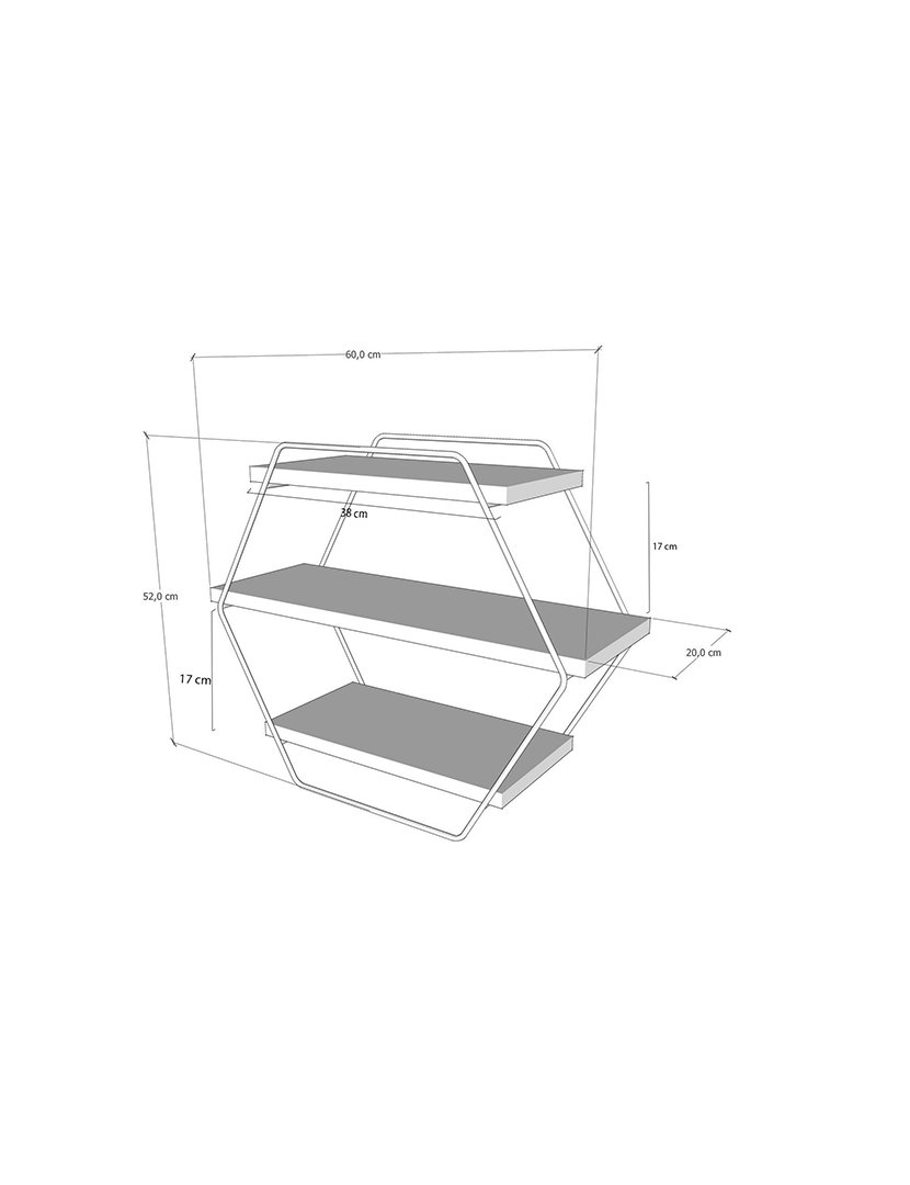 Estante de Parede Atlantic Pino