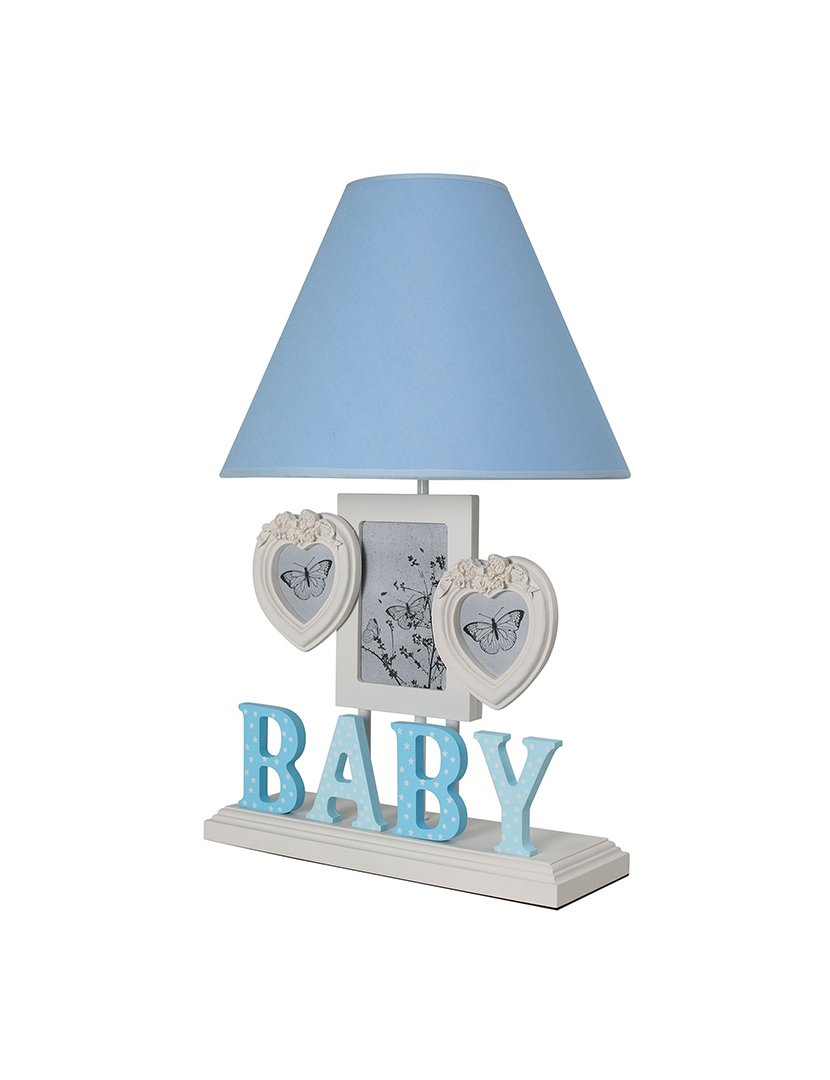 Candeeiro de Mesa Volga "Baby" com Molduras Azul