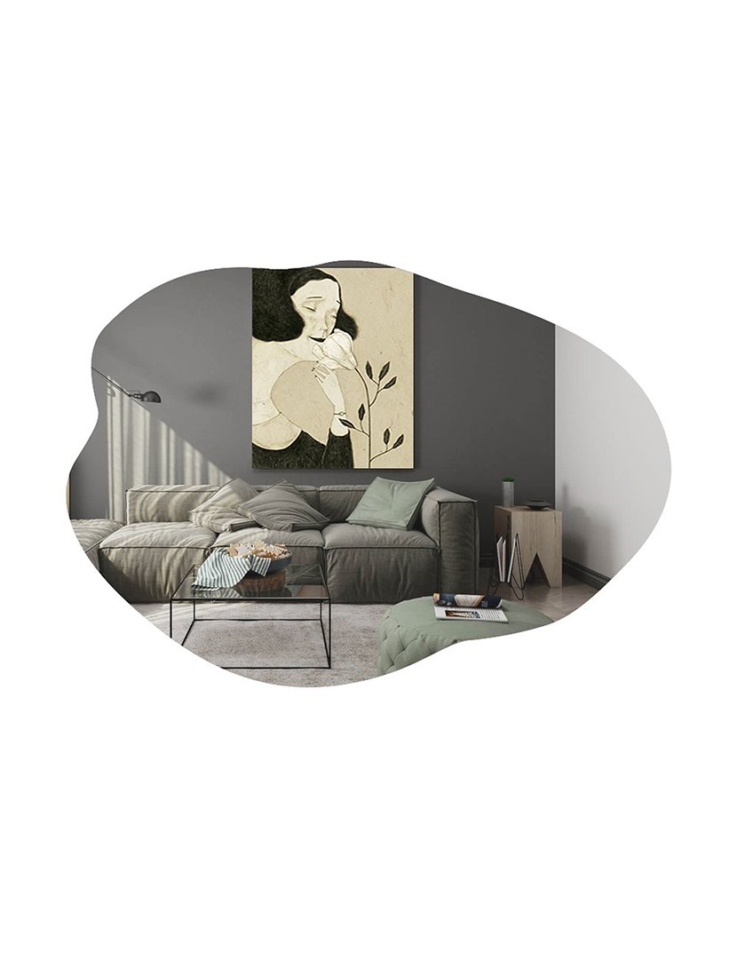 Espelho de Parede Formato Assimétrico 85cm