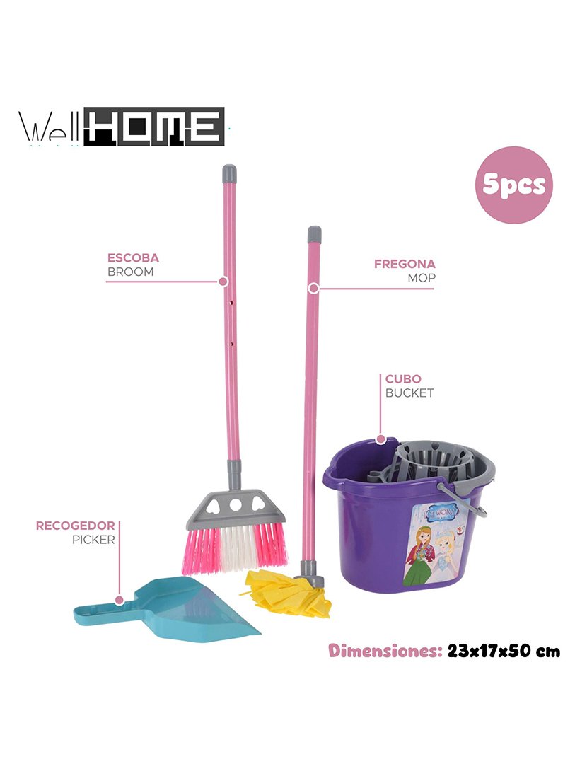Brinquedo Conjunto de Limpeza 5 peças