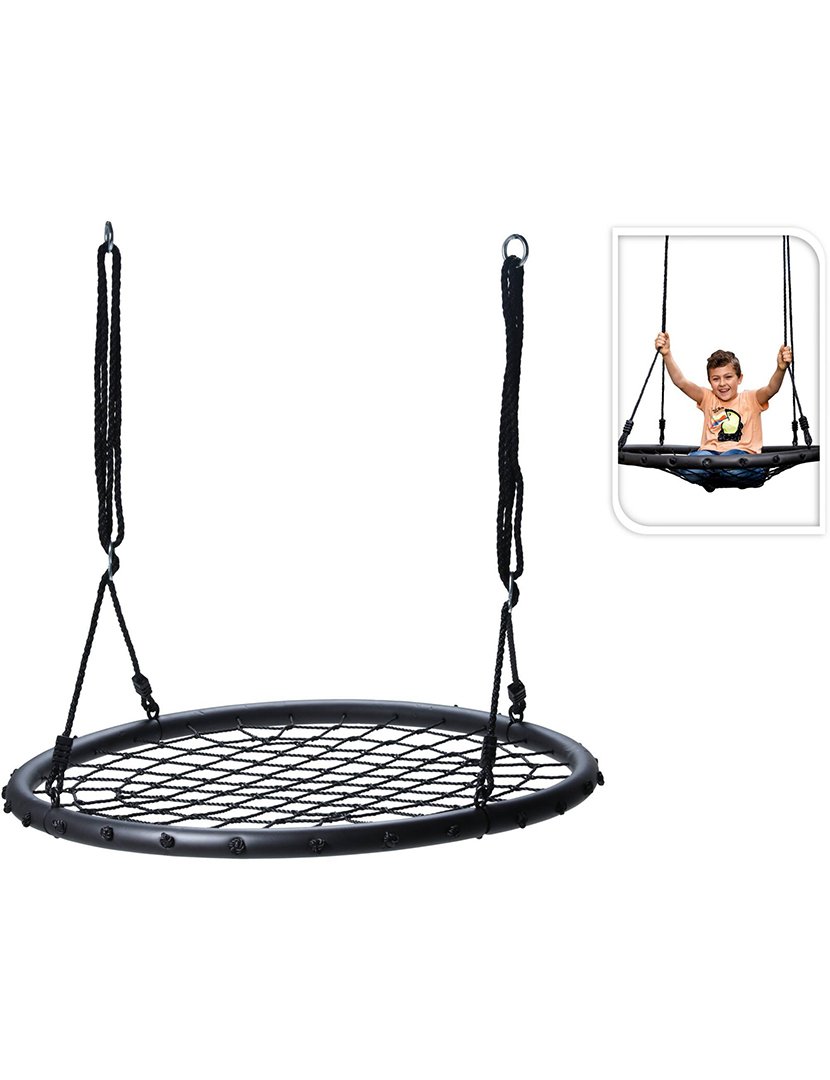 Baloiço de Rede Ø100cm Preto