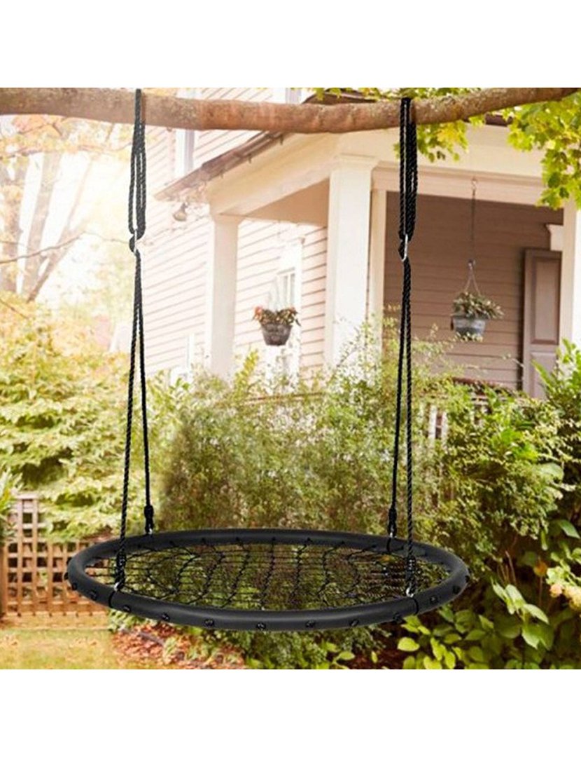 Baloiço de Rede Ø100cm Preto