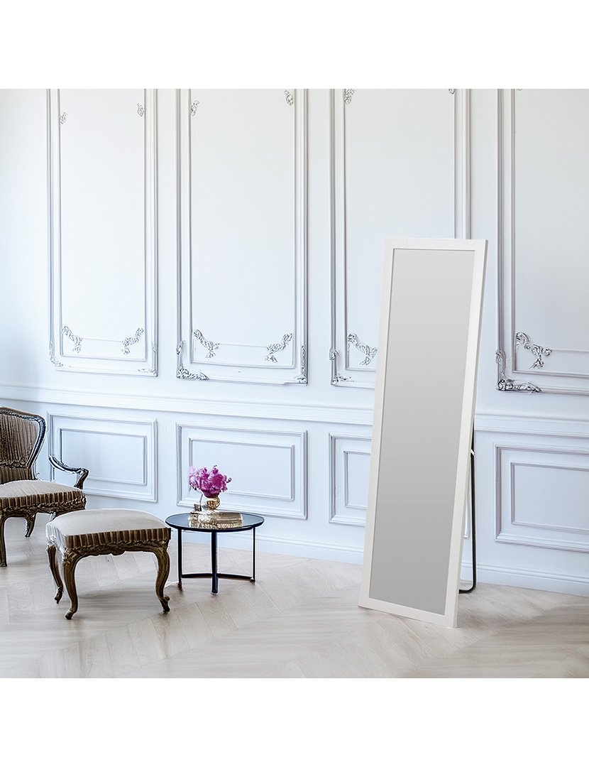 Espelho de Pé Branco