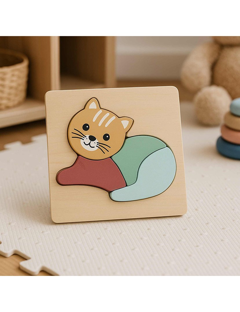 Conjunto de 4 peças Quebra-cabeças com desenhos de animais