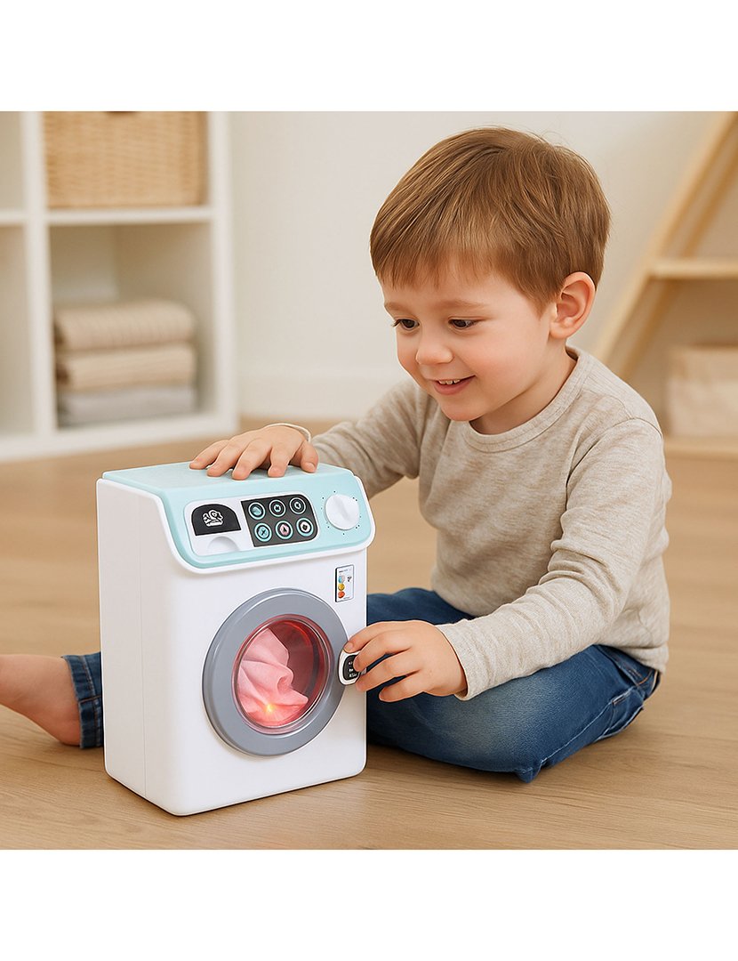 Brinquedo Máquina de Lavar roupa com Luz e Som