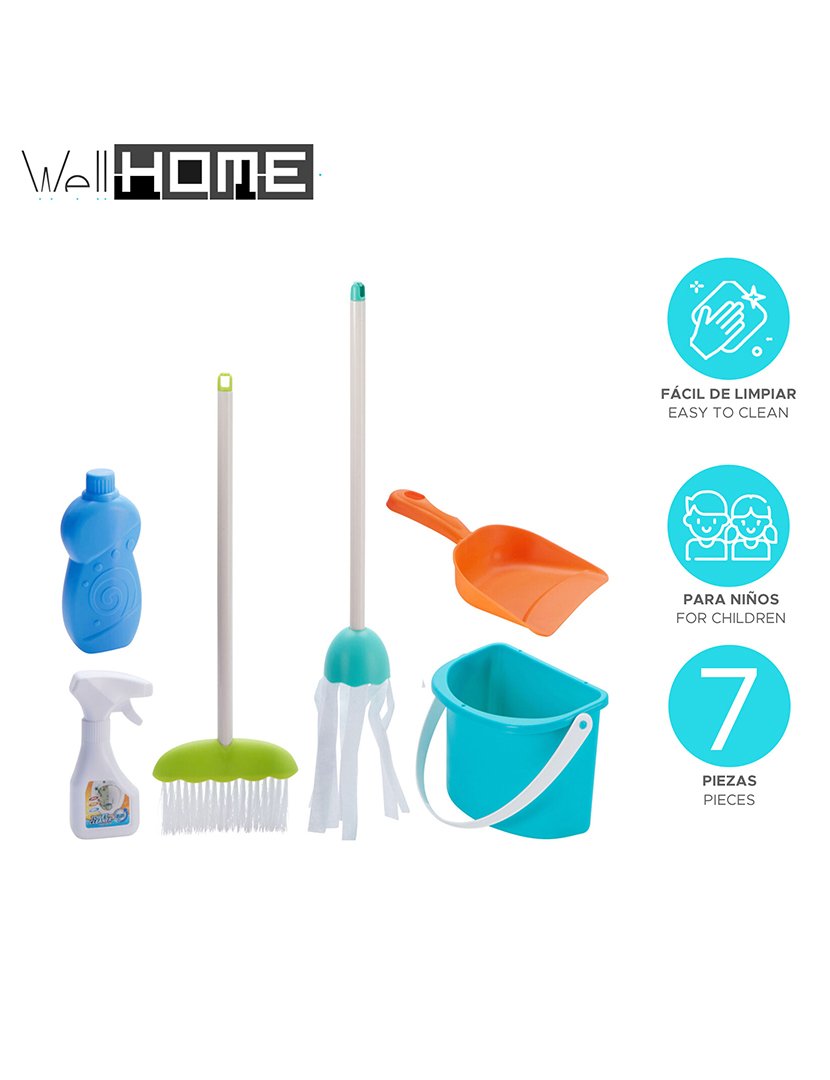 Brinquedo Conjunto de Limpeza 7 Peças